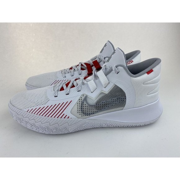 Nike Kyrie Flytrap 5 White Red Grey Men's Size 14 Basketball Shoes - Picture 11 of 12